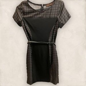 The Limited size 0 black belted pencil dress